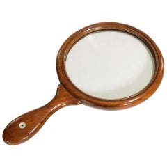 Antique Victorian Mahogany Magnifying Glass
