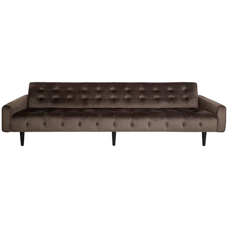 Rutledge Mink Velvet Grand Sofa For At 1stdibs Rutledge Mink Velvet Grand Sofa For