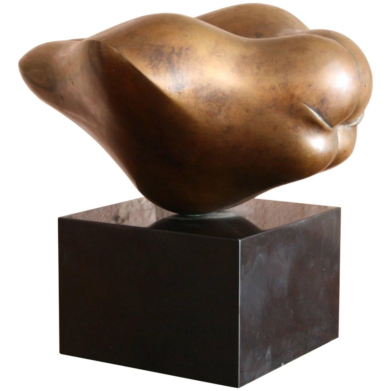 Aldo Casanova Abstract Bronze Sculpture, Signed and Numbered