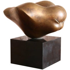 Used Aldo Casanova Abstract Bronze Sculpture, Signed and Numbered
