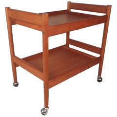 Mid-Century Modern Teak Bar Cart