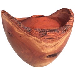 Vintage Mesquite Wood Vase, Hand-Turned, Signed and Dated 1978