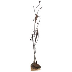 Mid-Century Modern Abstract Free- Form Metal Sculpture