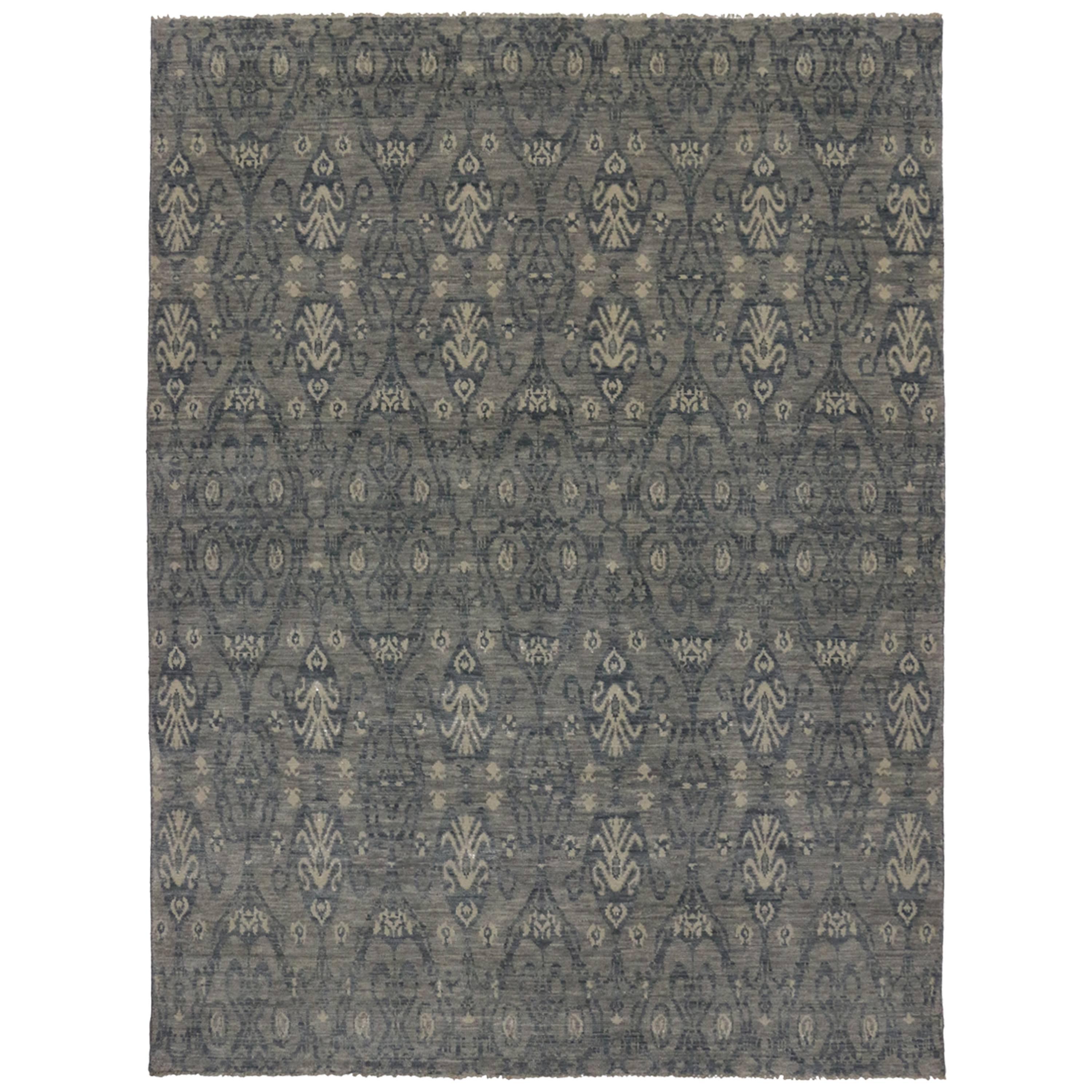 New Transitional Gray Area Rug with Modern Style For Sale at 1stDibs