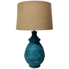 Italian Ceramic Table Lamp by Bitossi, Mid-Century Modern