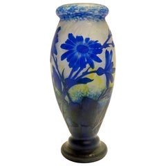 Daum Nancy, "Chicorée Des Prés", Art Nouveau Baluster Footed Vase, Signed