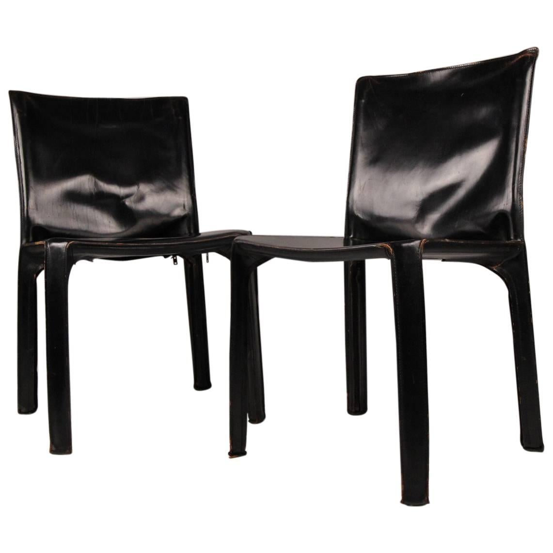 CAB 412 Pair of Chairs Mario Bellini Cassina