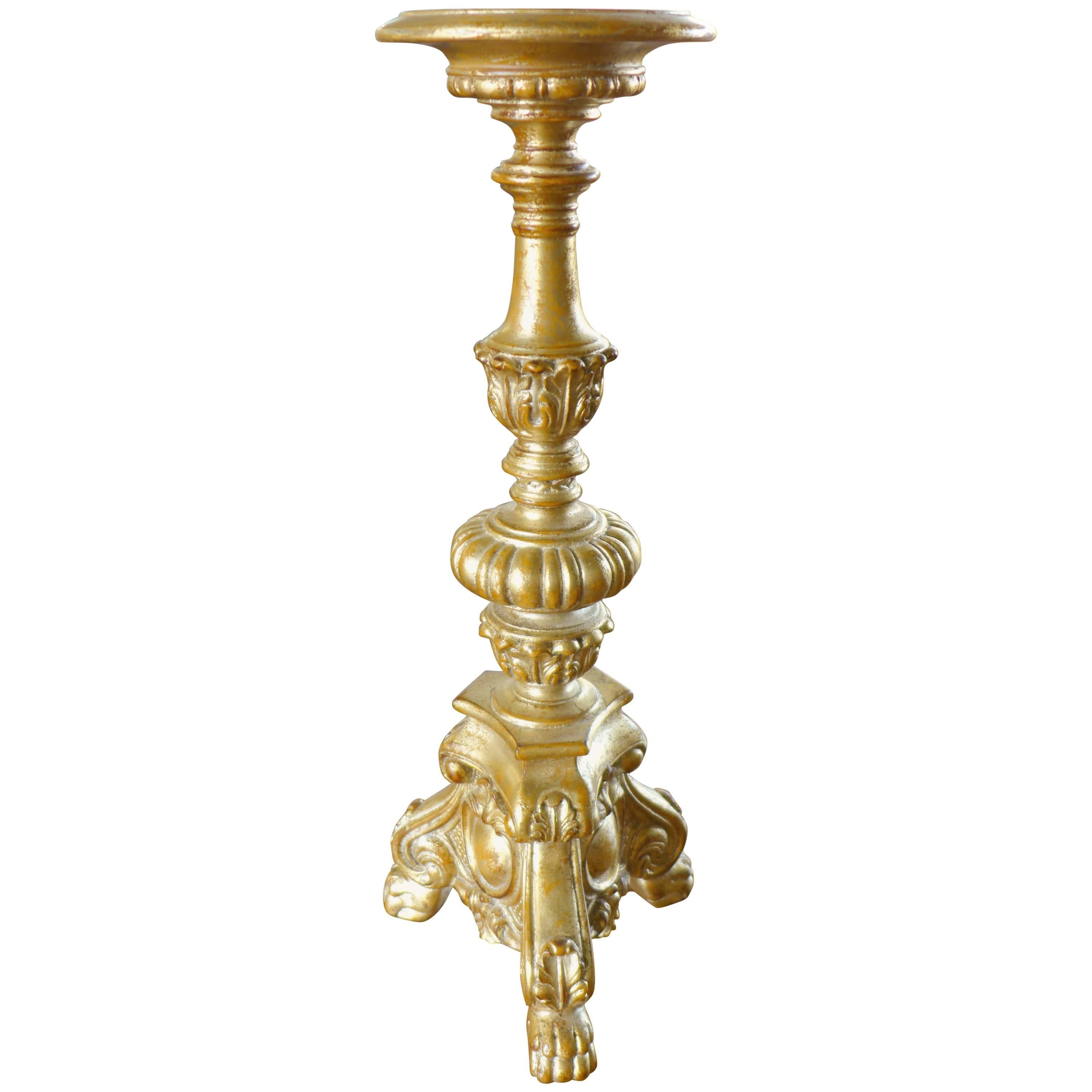 20th Century Giltwood Carved Base for Lamp  For Sale