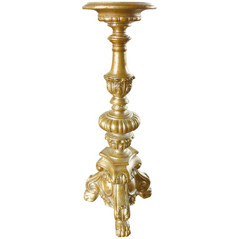 20th Century Giltwood Carved Base for Lamp For Sale at 1stDibs