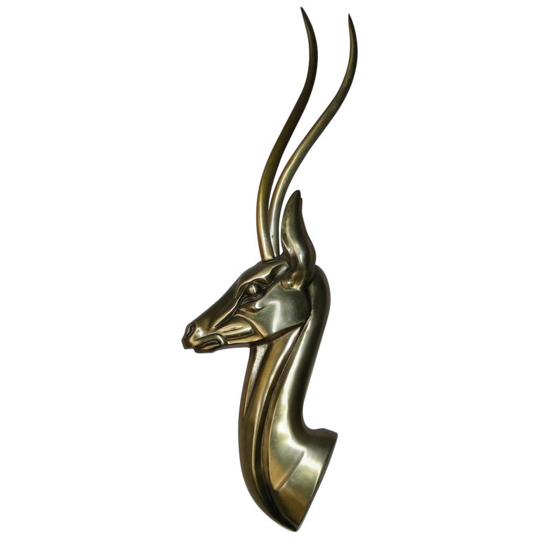 Art Deco Antelope Wall Sculpture, Circa 1930 For Sale at 1stDibs
