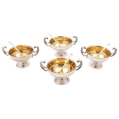 Set of Four Silver Trophy Salts, Birmingham, 1929