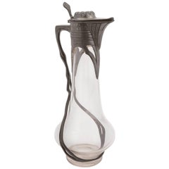 German Orivit Pewter Claret Jug, circa 1900