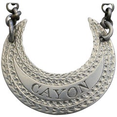 George III Antique Silver Sauce Label 'Cayon'