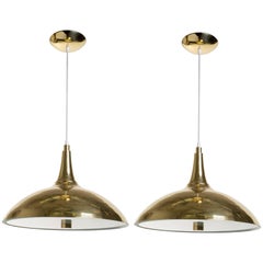 Antique Pair of Paavo Tynell Style Brass Pendants