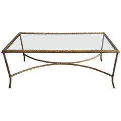 1940s French Gilt Bronze Coffee Table by Maison Baguès