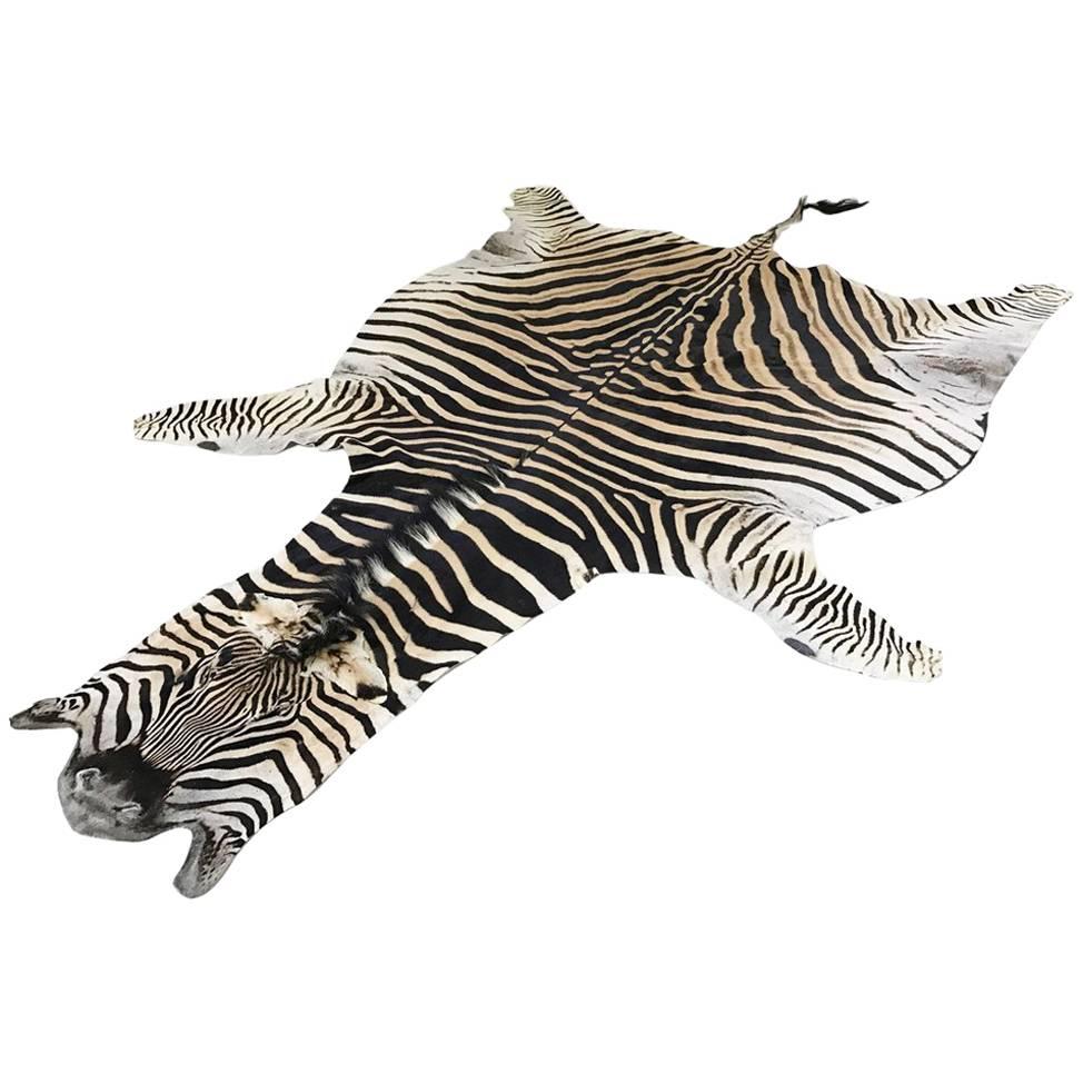Natural Zebra Hide Rug