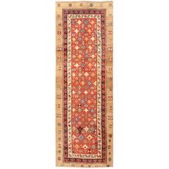 Small Tribal Antique Persian Bakshaish Rug. Size: 3 ft 7 in x 10 ft 2 in