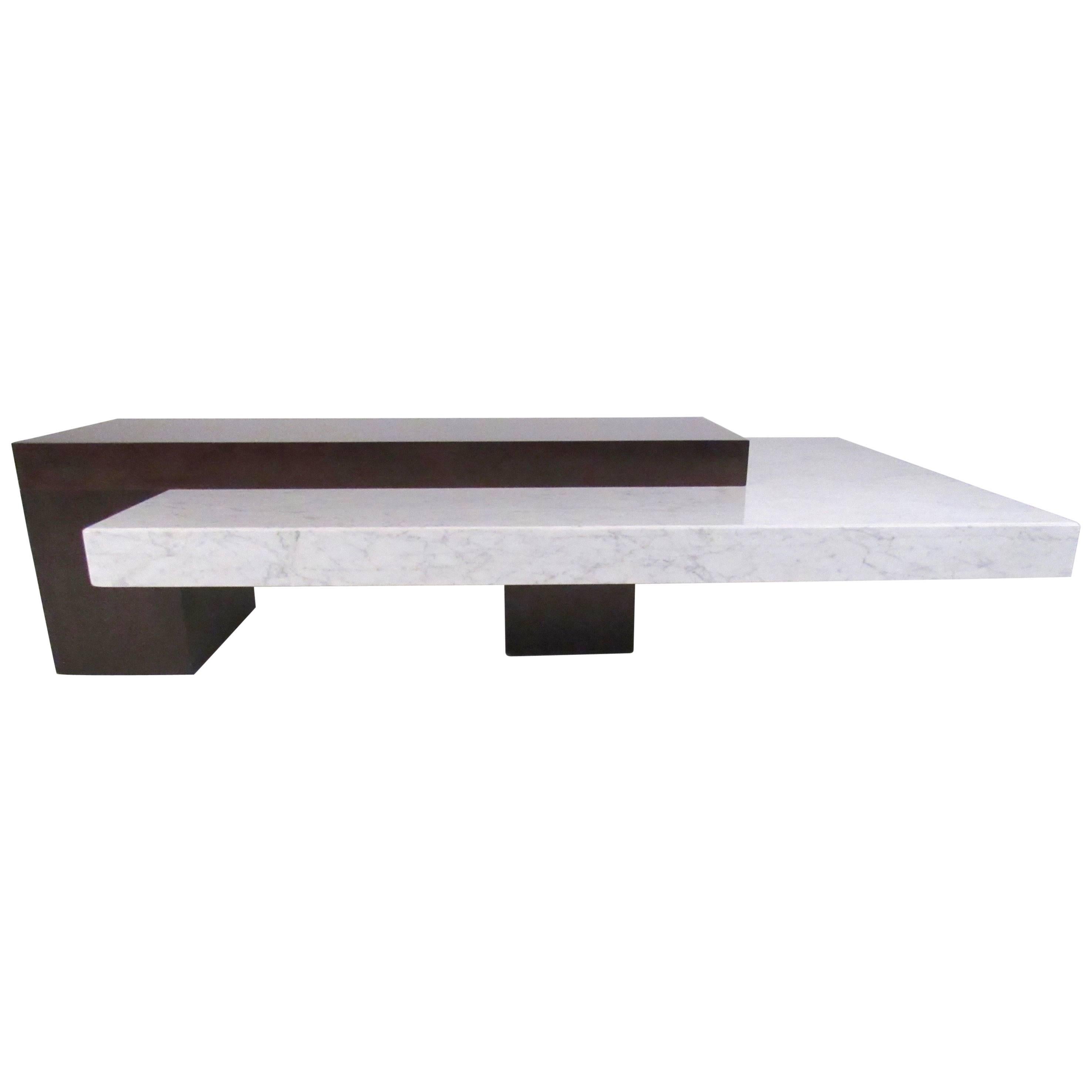 Italian Modern Marble-Top Coffee Table