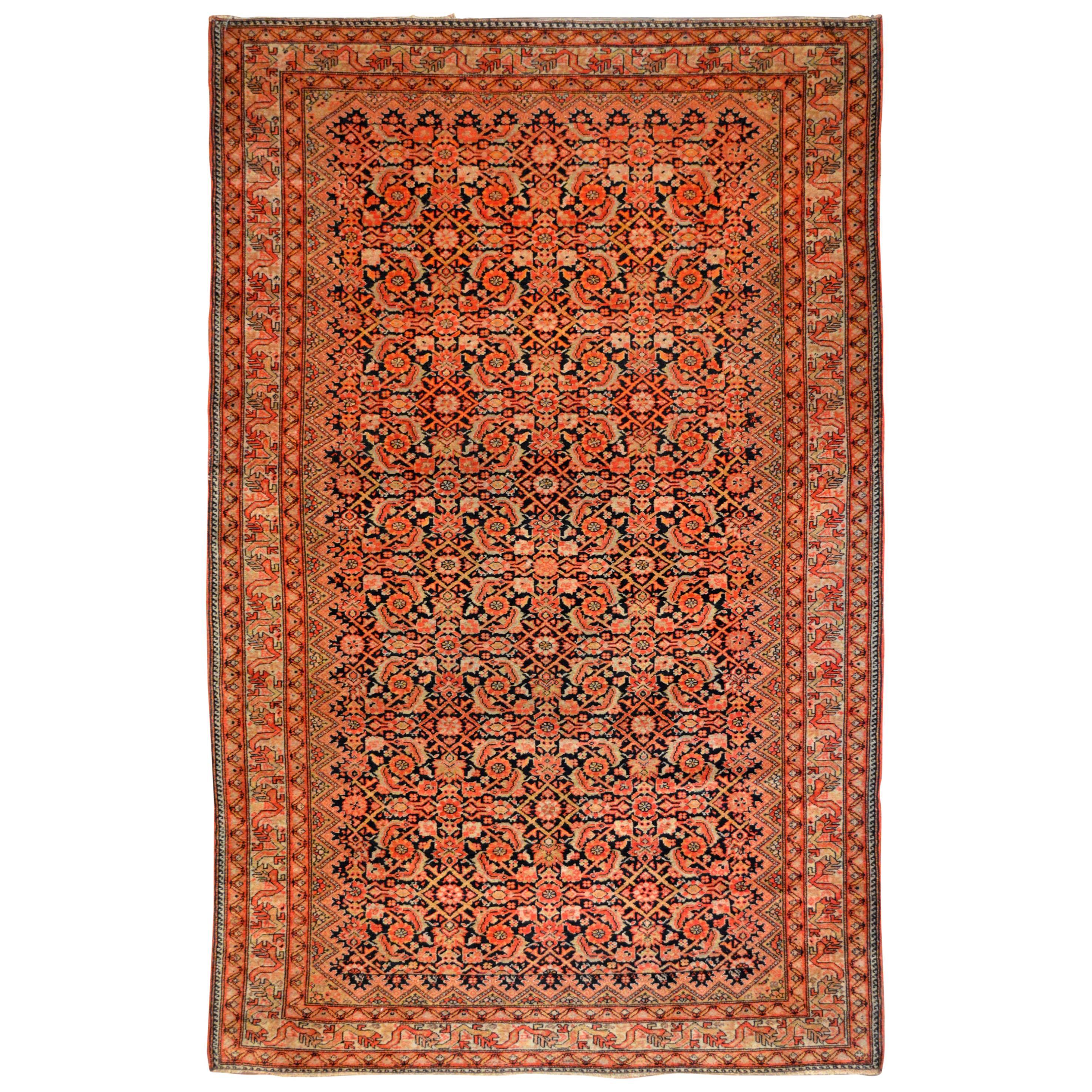 Early 20th Century Antique Persian Malayer Rug For Sale