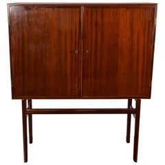 Danish Rungstedlund Mahogany Highboard by Ole Wanscher for Poul Jeppesen