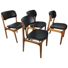 Erik Buck Set of Four Dining Chairs for O.D. Mobler Erik Buck Set of Four Dining Chairs for O.D. Mobler