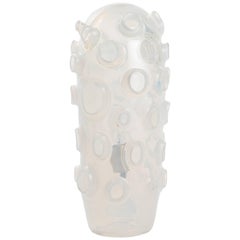 Limited Edition Handblown Opaline Art Glass Lamp, "Caldera"