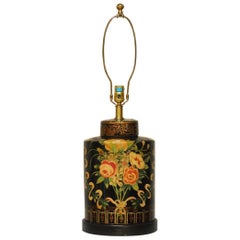 Frederick Cooper Retro Floral Tea Caddy Canister Lamp