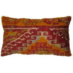 Boho Chic Vintage Turkish Lumbar Rug Pillow