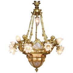 Fine French 19th-20th Century Louis XV Style Gilt Bronze and Baccarat Chandelier