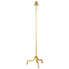 Hollywood Regency Italian Gilded Iron Floor Lamp