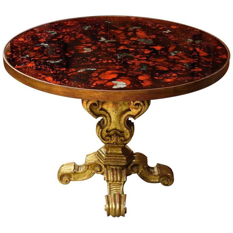 Baroque Style Pedestal Center Table For Sale at 1stdibs