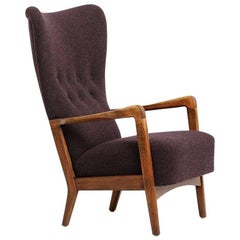 Wingback Chair Designed by Søren Hansen Produced by Fritz Hansen, 1940s