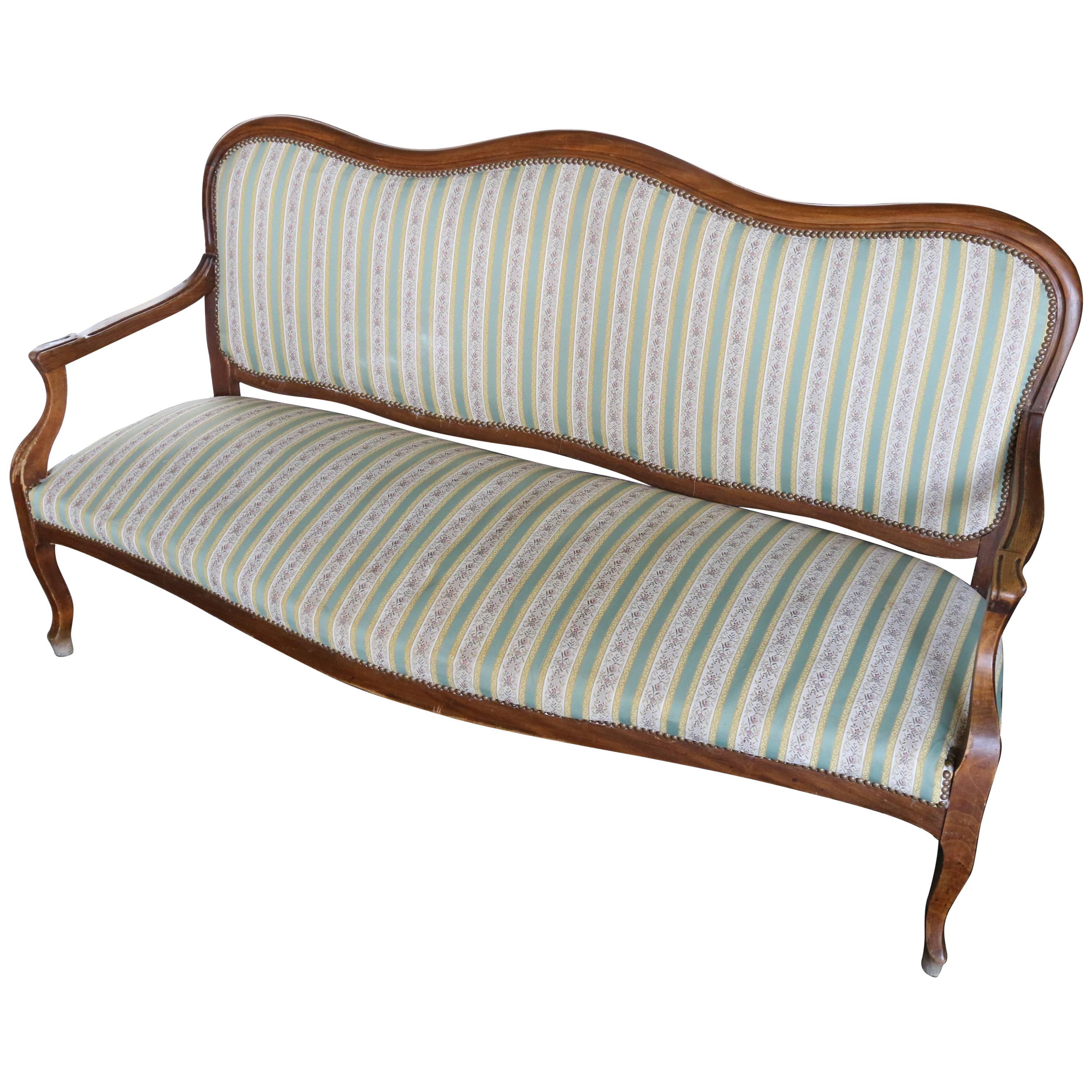 19th Century, Set of French Settee Sofa and an Armchair in Louis Philippe Style For Sale
