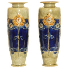 Vases en grès Art Nouveau Royal Doulton