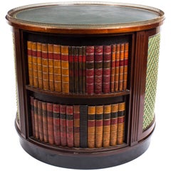 Retro Mid-20th Century Mahogany Library Drinks Cabinet Table Dry Bar