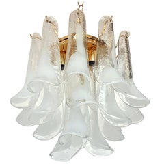 Glass Petal Chandelier or Pendant from Mazzega, 1970, Murano, Italia