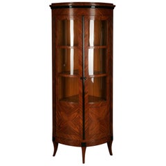 20th Century Biedermeier Style Corner Vitrine
