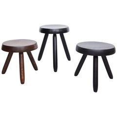 Set of Three Stools in the Style of Charlotte Perriand