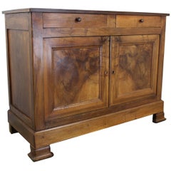 Antique Louis Philippe Two-Door Walnut Buffet