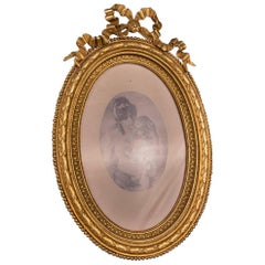 19th Century Louis XVI Bronze Fire-Gilded Picture Frame