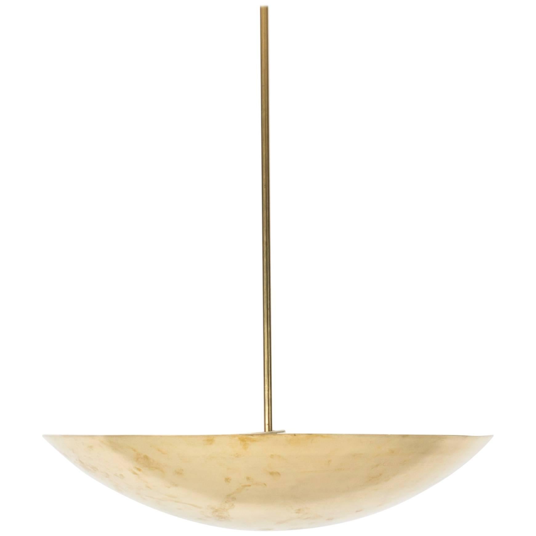 Finnish 1950s Brass Ceiling Lamp