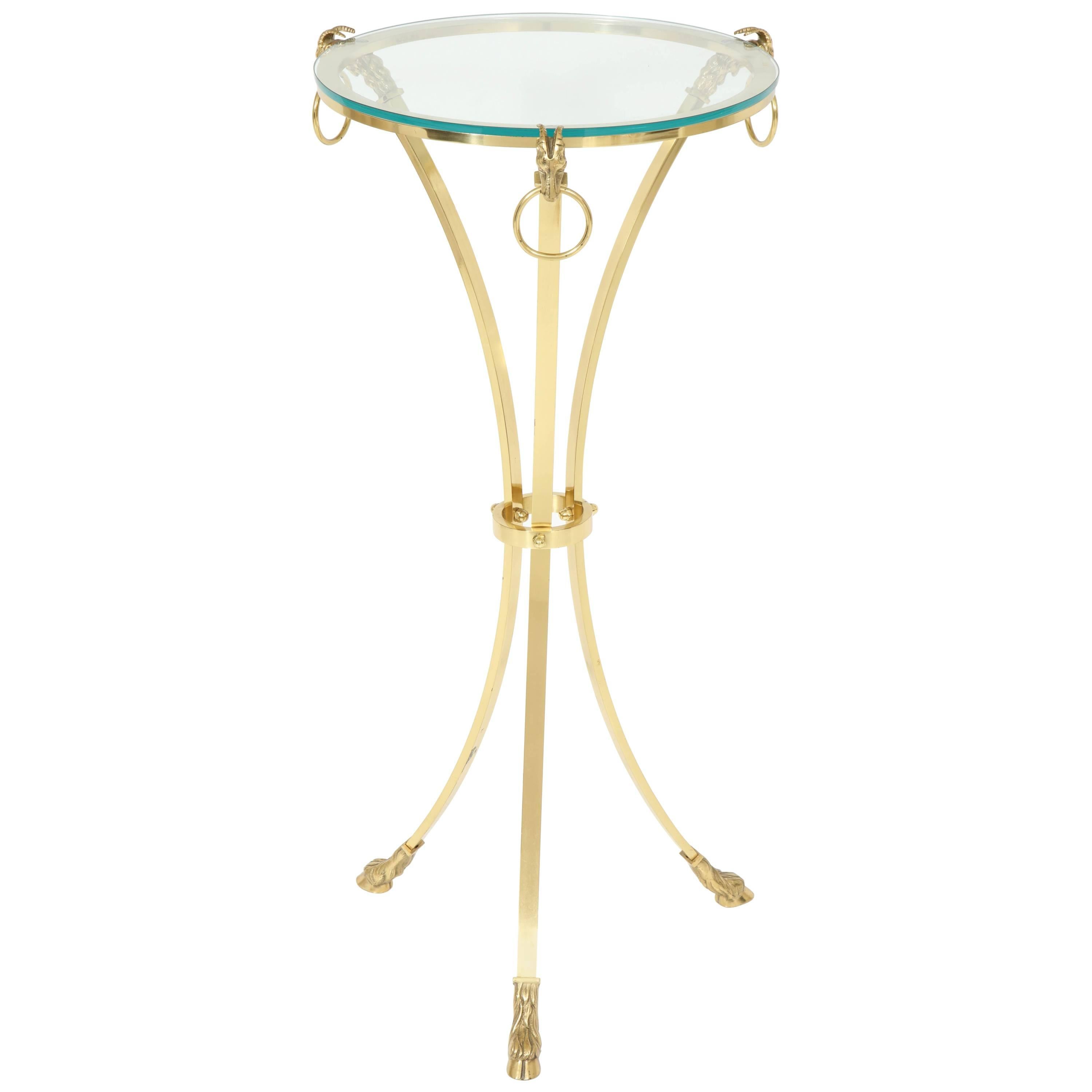 Maison Charles Brass Side Table For Sale