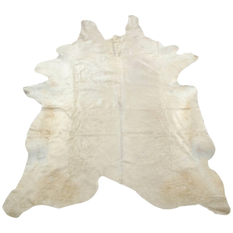 Cow Hide Rug, White For Sale at 1stdibs