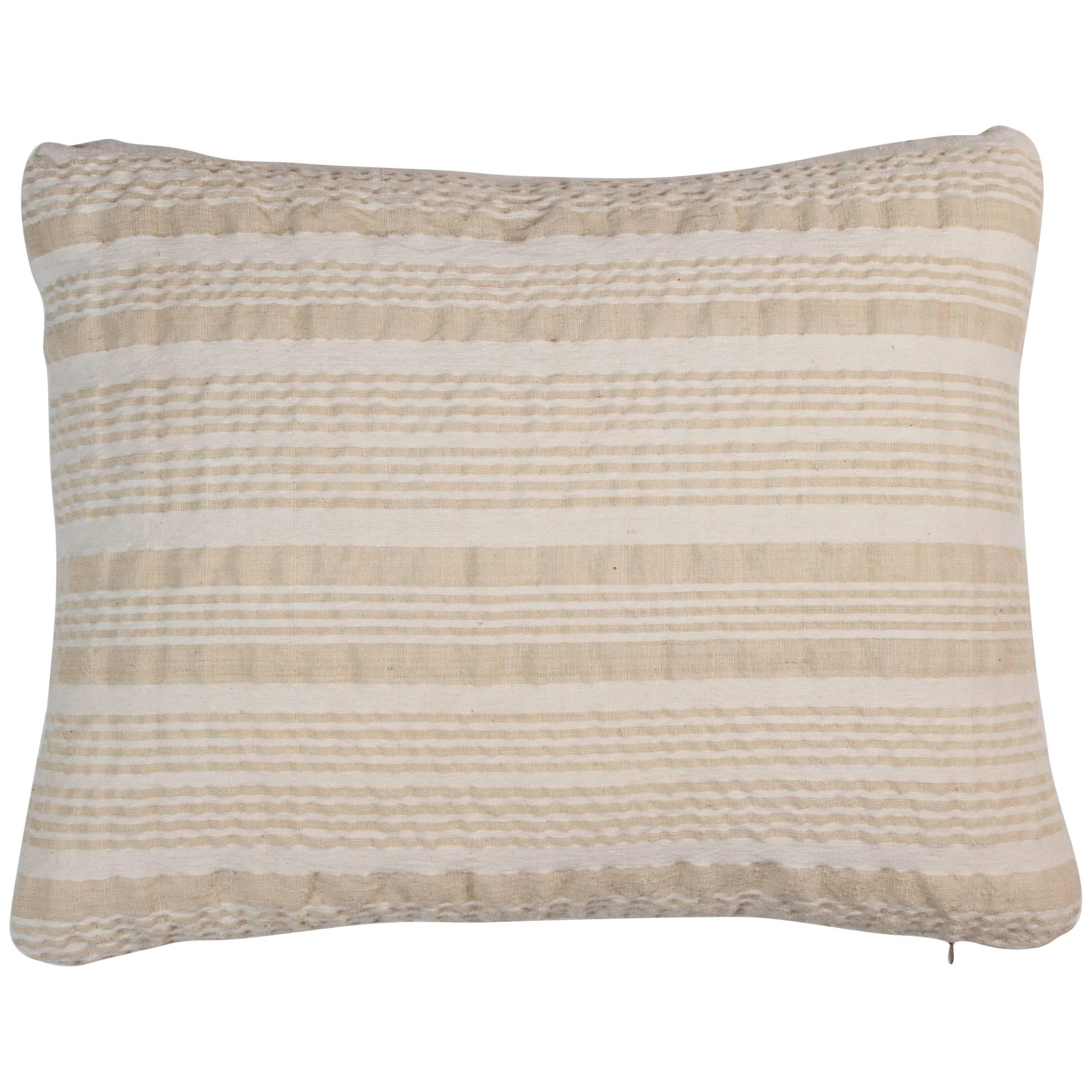 Double Sided Handwoven E. European Textile Pillow For Sale
