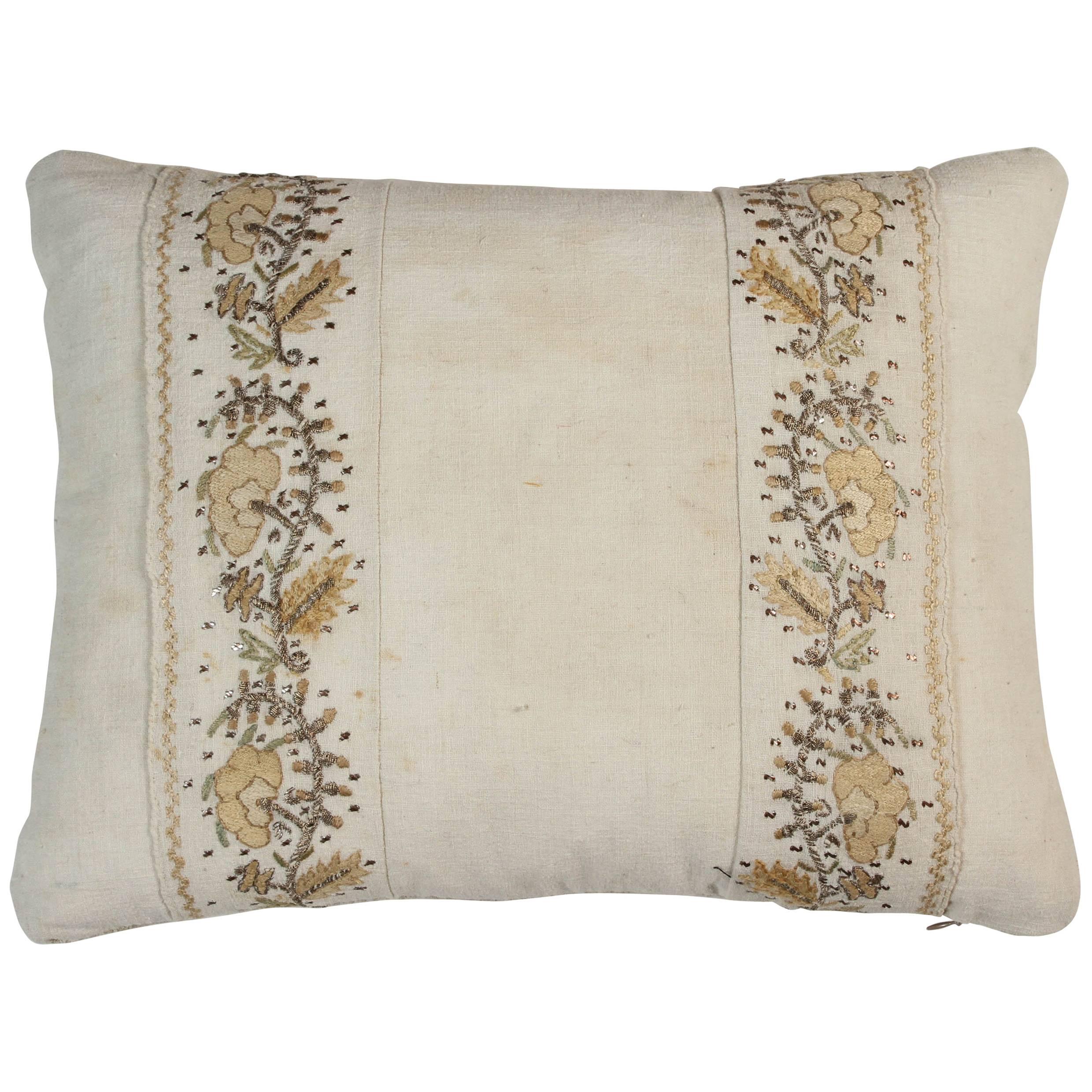Turkish Ottoman Embroidery Pillow For Sale