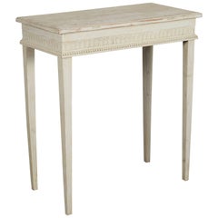 Swedish Gustavian White-Painted Side Table