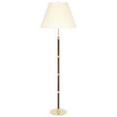 Danish Brass and Rosewood Floor Lamp by Fog & Mørup, circa 1950s 9
