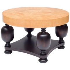 Round Birch Root and Beechwood Coffee Table, Sweden, 1940s 10