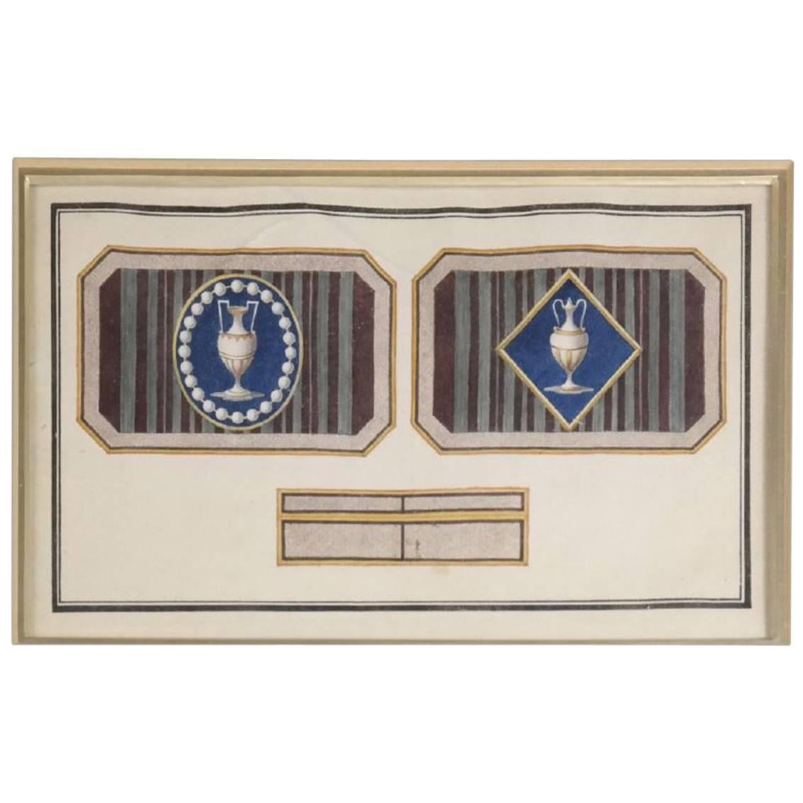 Watercolor Design for a Snuff Box, Possibly Italian or Swiss, Early 19th Century