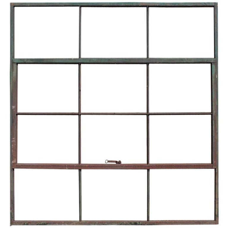 Antique Factory Casement Metal Window at 1stDibs